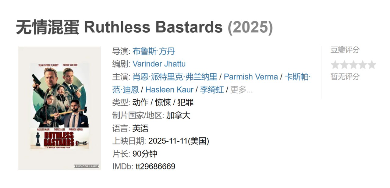 2025加拿大动作惊悚片《无情混蛋》 - 夸克网盘 资源封面图