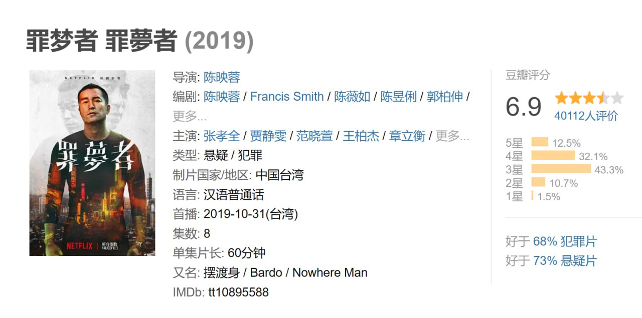 Z 罪梦者.2019.1080P.国语.中字 [8集已完结] - 夸克网盘 资源封面图