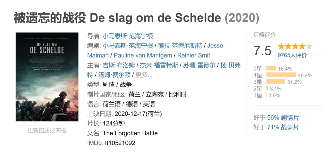 B 被遗忘的战役（2020荷影）De slag om de Schelde - 夸克网盘 资源封面图