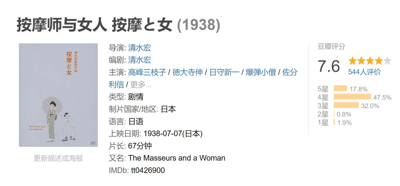 按摩师与女人1938 - 夸克网盘 资源封面图