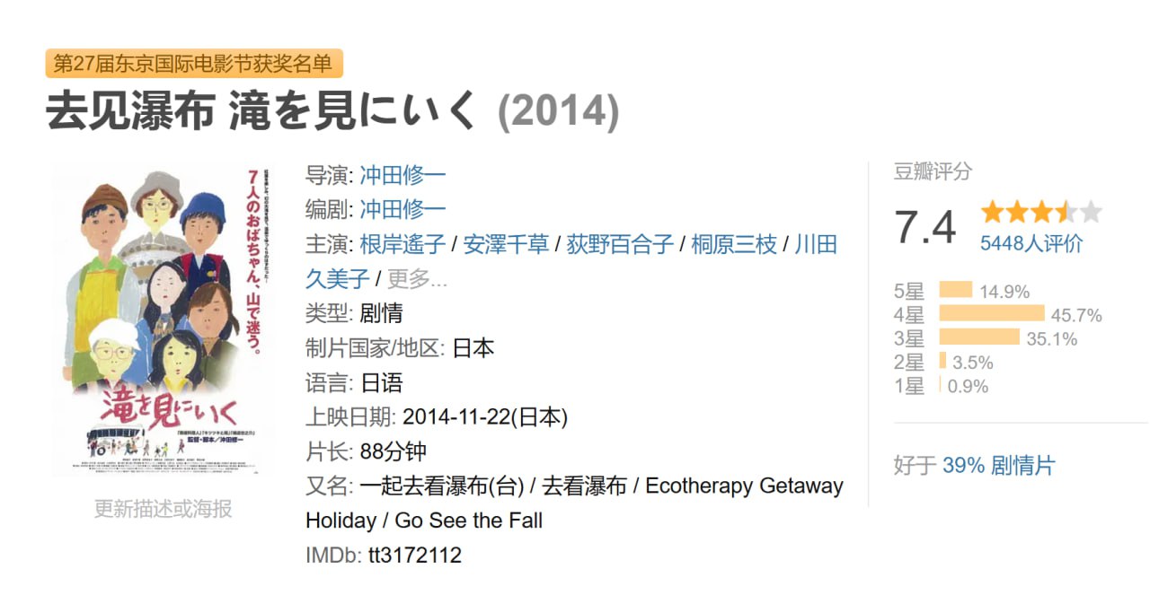 去看瀑布 (2014) - 夸克网盘 资源封面图