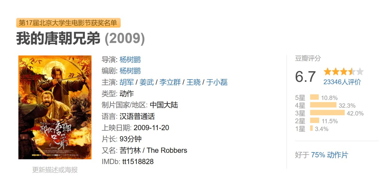 我的唐朝兄弟 2009 4K - 夸克网盘 资源封面图