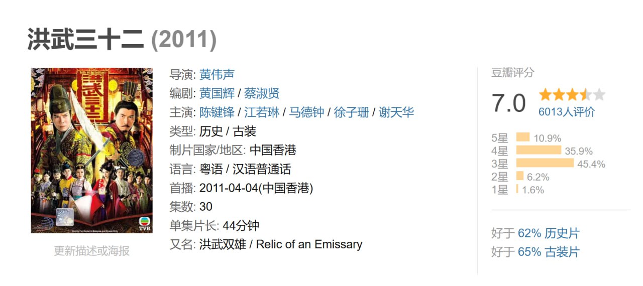H《洪武三十二》30集全 国语 - 夸克网盘 资源封面图