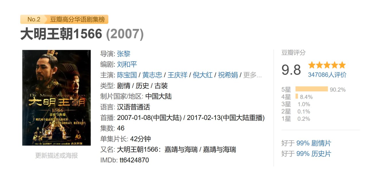 大明王朝1566（2007）全46集 - 夸克网盘 资源封面图