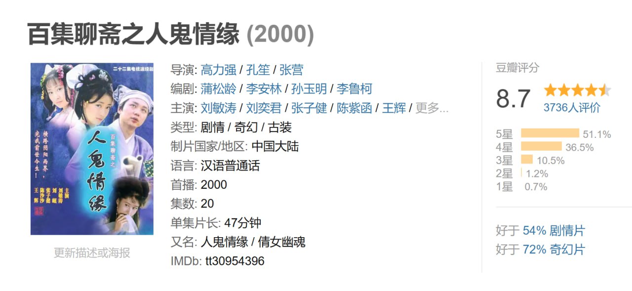 百集聊斋之人鬼情缘 2000 - 夸克网盘 资源封面图