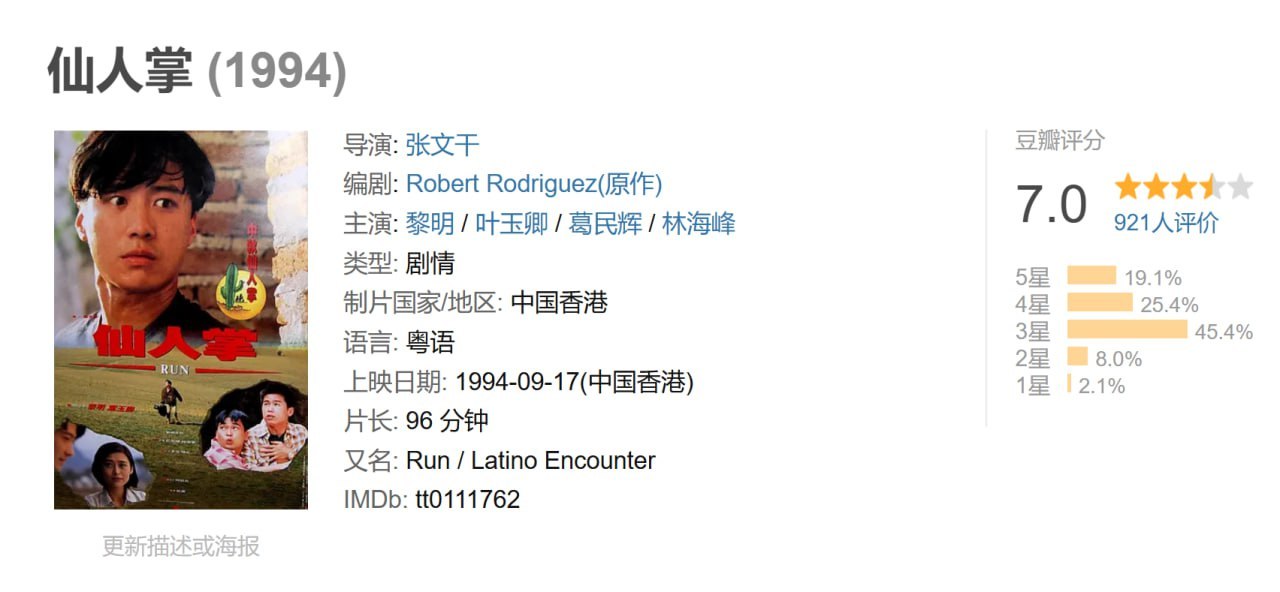 仙人掌1994 国粤双语中字1080P - 夸克网盘 资源封面图