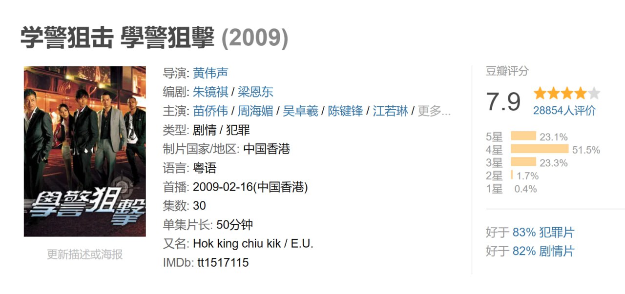 学警狙击（2009）1080P.国粤双语中字.全30集 - 夸克网盘 资源封面图