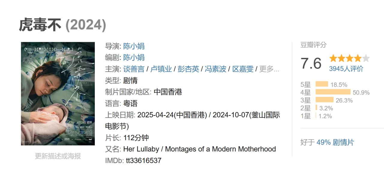 虎毒不 (2024）1080P.内嵌简繁英字幕 - 夸克网盘 资源封面图