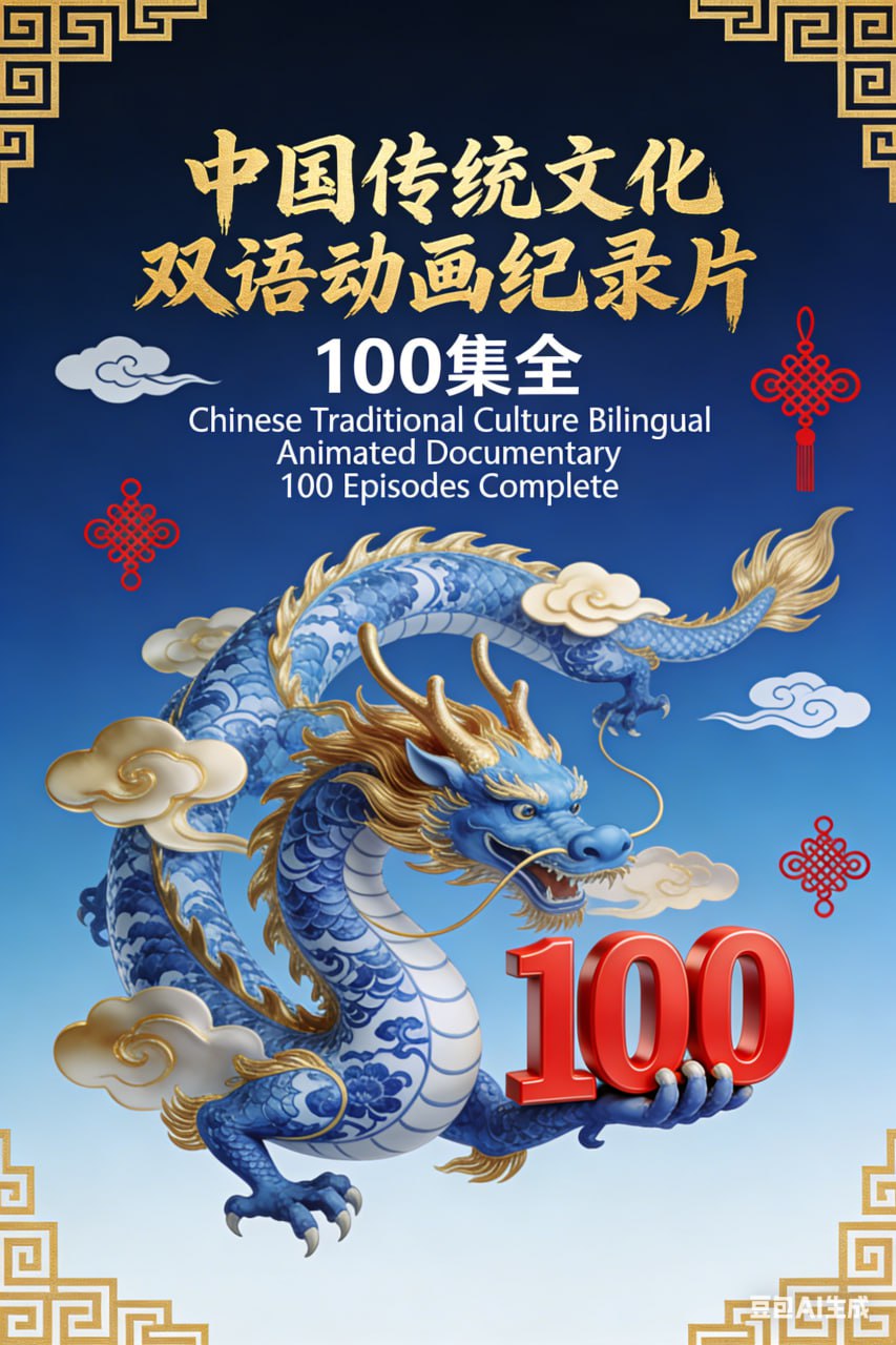 中国传统文化双语动画纪录片（100集全） - 夸克网盘 资源封面图