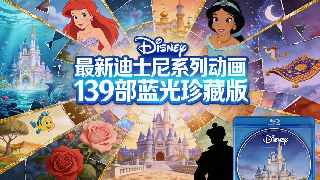 【最新】迪士尼系列动画139部蓝光珍藏版 - 夸克网盘 资源封面图