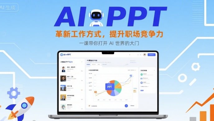 AI+PPT：革新工作方式，提升职场竞争力，一课带你打开 AI 世界的大门 - 夸克网盘 资源封面图