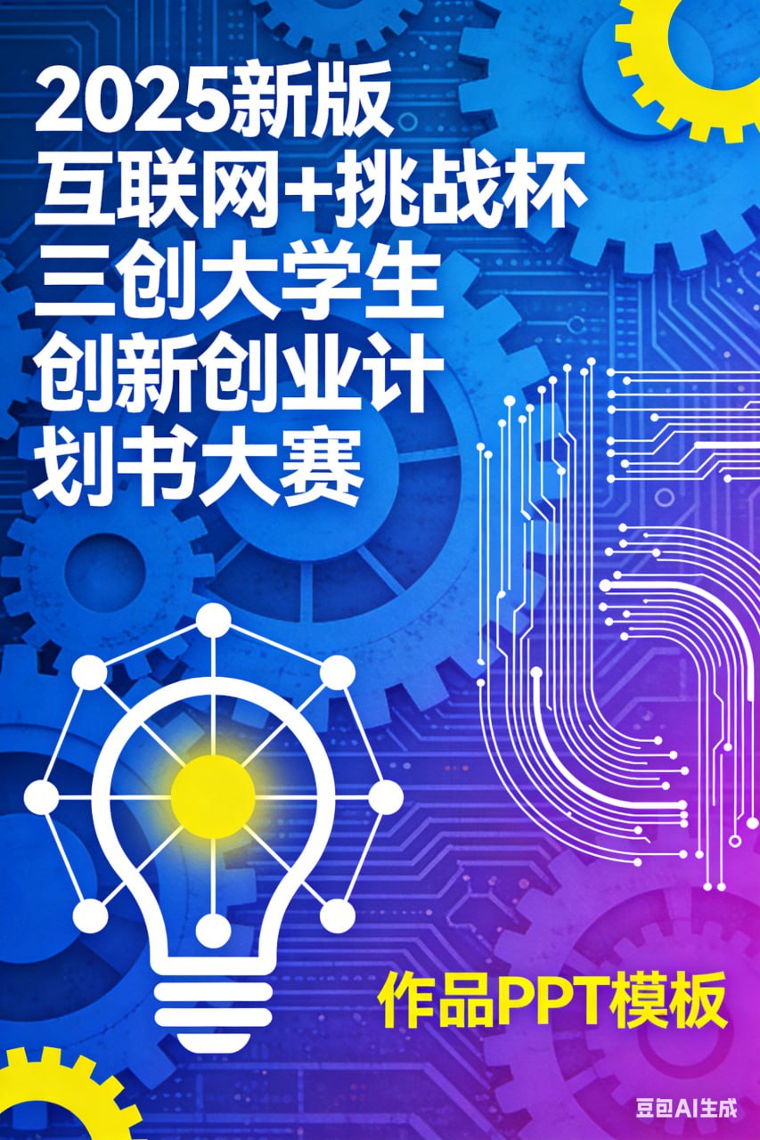2025新版互联网+挑战杯三创大学生创新创业计划书大赛作品ppt模板 - 夸克网盘 资源封面图