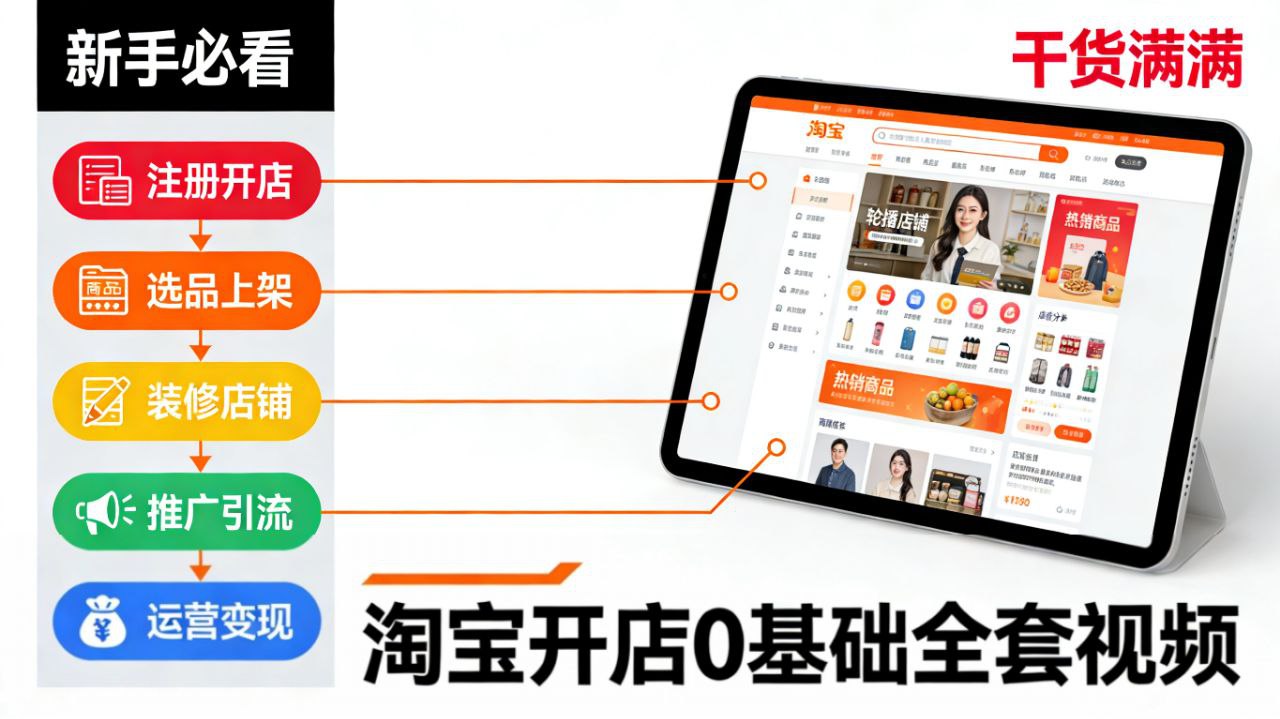 淘宝_开店0基础全套视频 - 夸克网盘 资源封面图