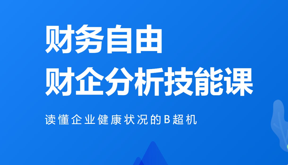 微淼 - 财务报表分析技能课 - 夸克网盘 资源封面图