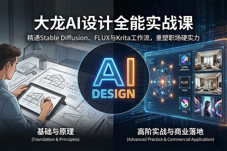大龙AI设计职场硬实力大提升 - 夸克网盘 资源封面图