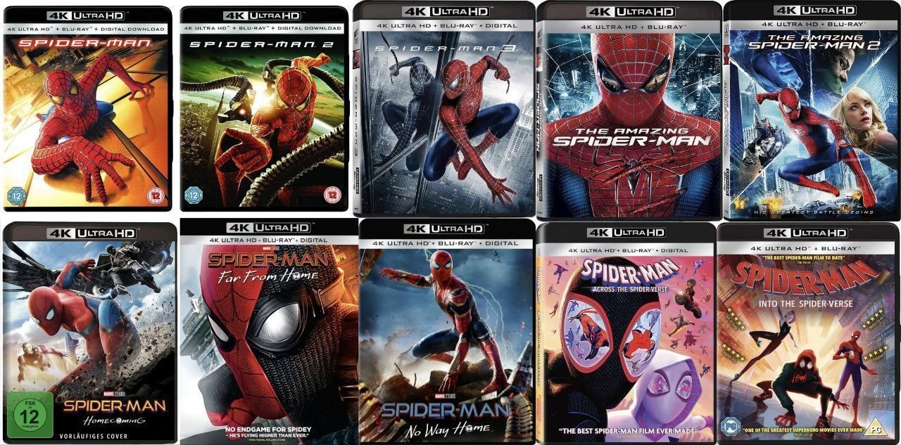 蜘蛛侠系列 (三部曲 + 超凡 + 漫威 +动画) [4K蓝光原盘珍藏版][中文字幕][国英双语] - 夸克网盘 资源封面图