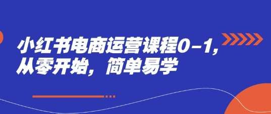 小红书电商运营课程0-1，从零开始，简单易学 - 夸克网盘 资源封面图