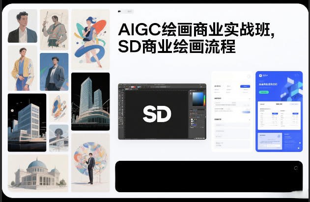 AIGC绘画商业实战班，SD商业绘画流程 - 夸克网盘 资源封面图