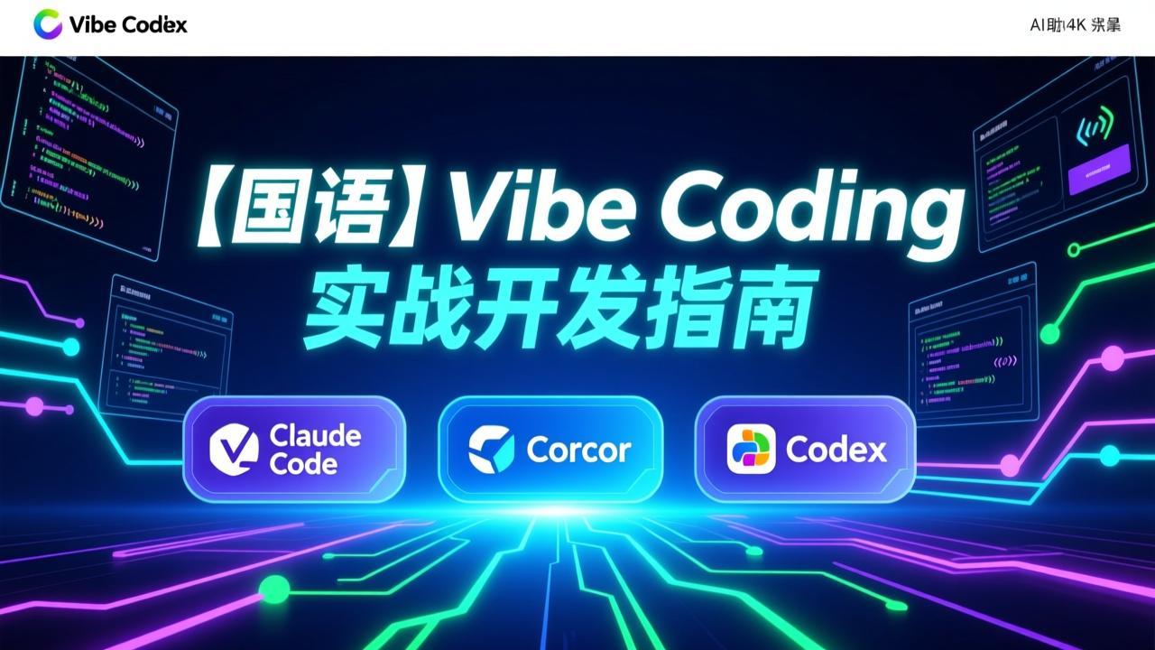 【国语】Vibe Coding 实战开发指南_ 用Claude Code, Cursor和Codex极速打造全栈应用 - 夸克网盘 资源封面图